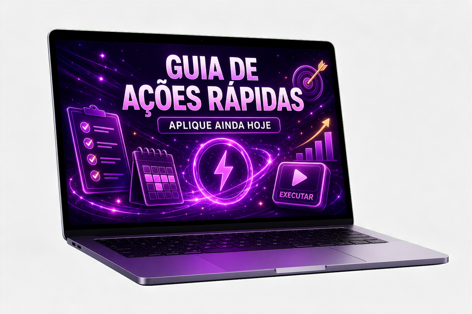 Mockup do Guia de Ações Rápidas